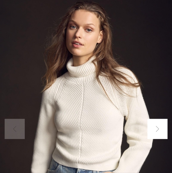 Anthropologie Maeve Cropped Turtleneck Sweater - Picture 1 of 5
